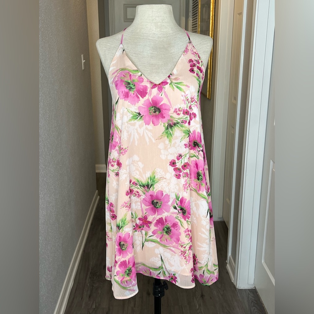 Three Eighty Two Madeline Floral Tanner Slip Dress XS